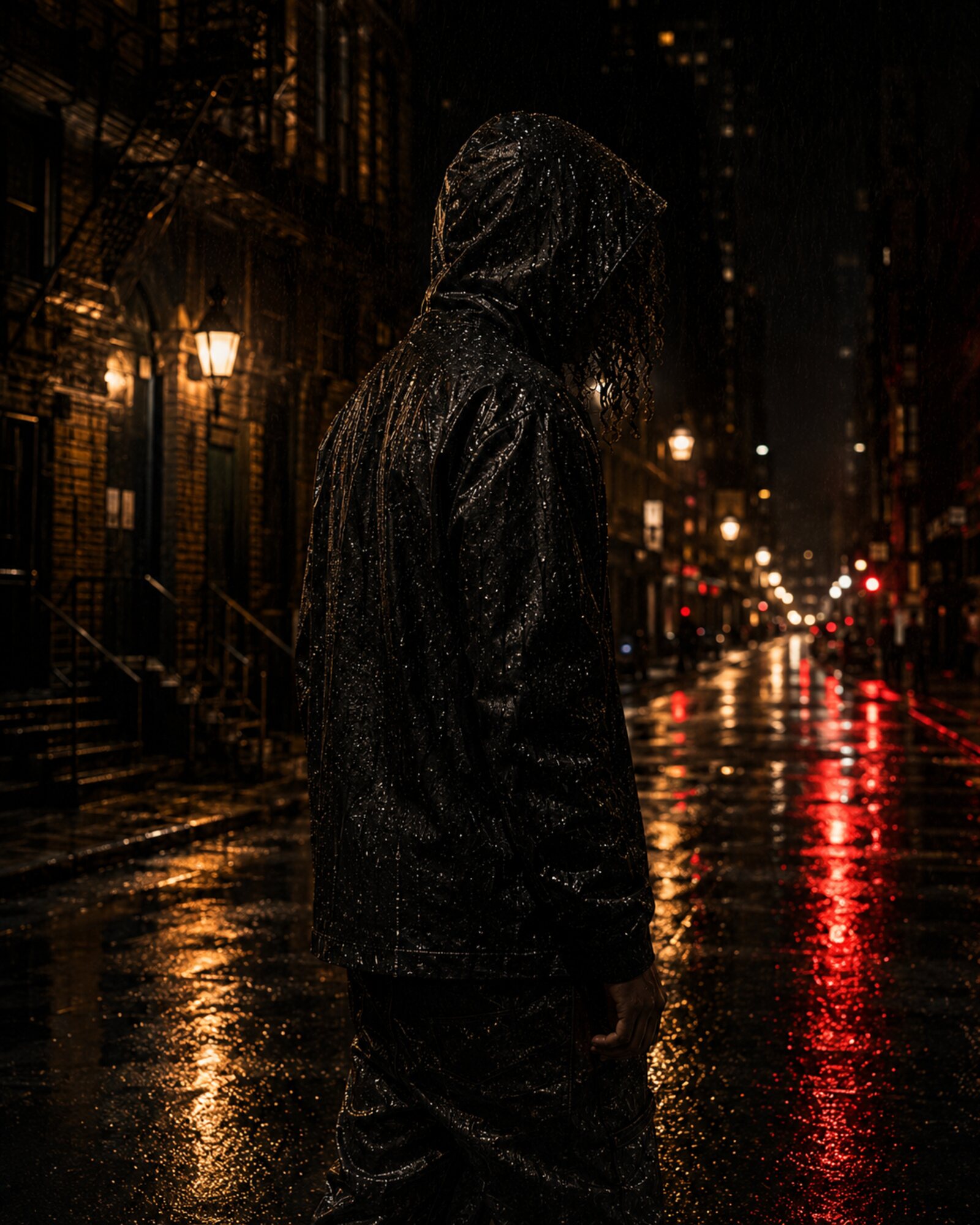XSALTRU in a rain-soaked New York street